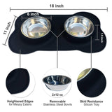 Stainless Steel Dog Bowl with Mat