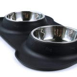 Stainless Steel Dog Bowl with Mat