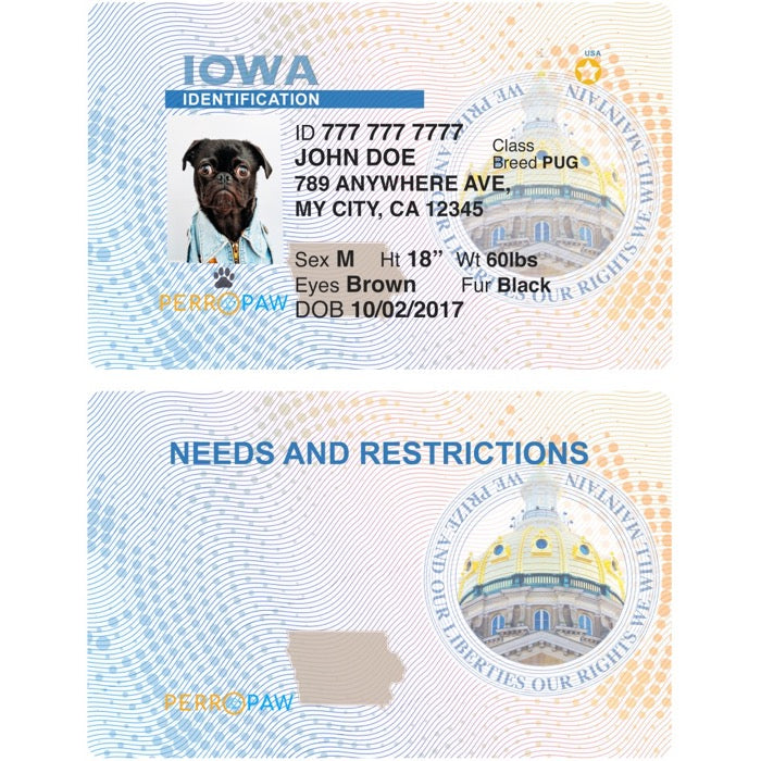 Iowa Pet Tag