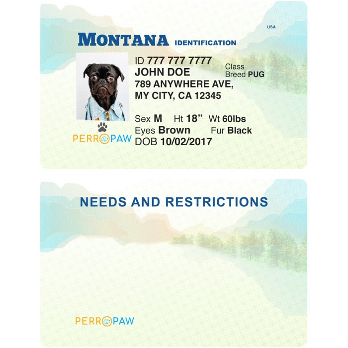 Montana Pet Tag