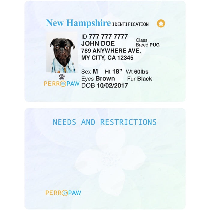 New Hampshire Pet Tag