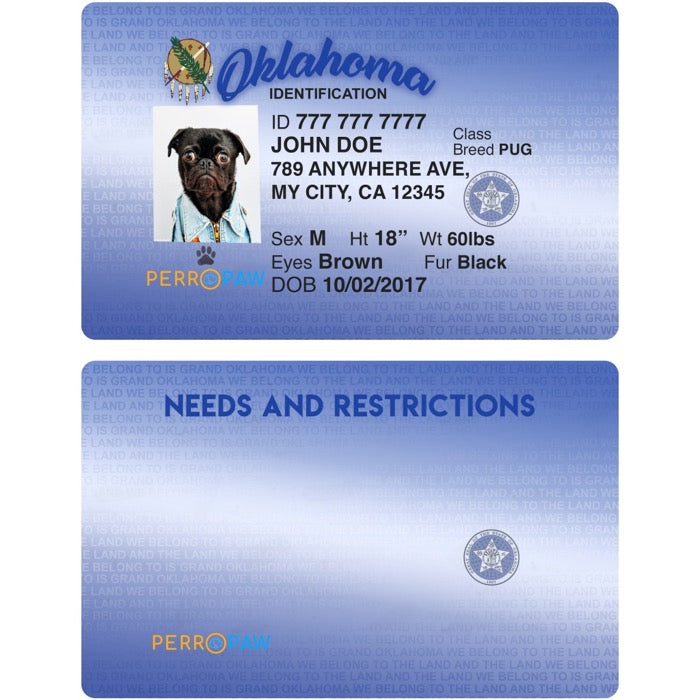 Oklahoma Pet Tag