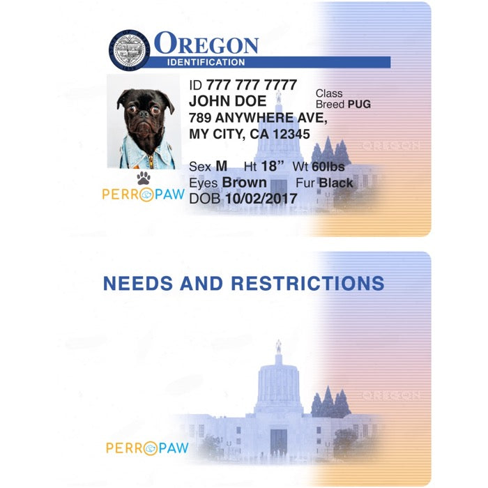 Oregon Pet Tag