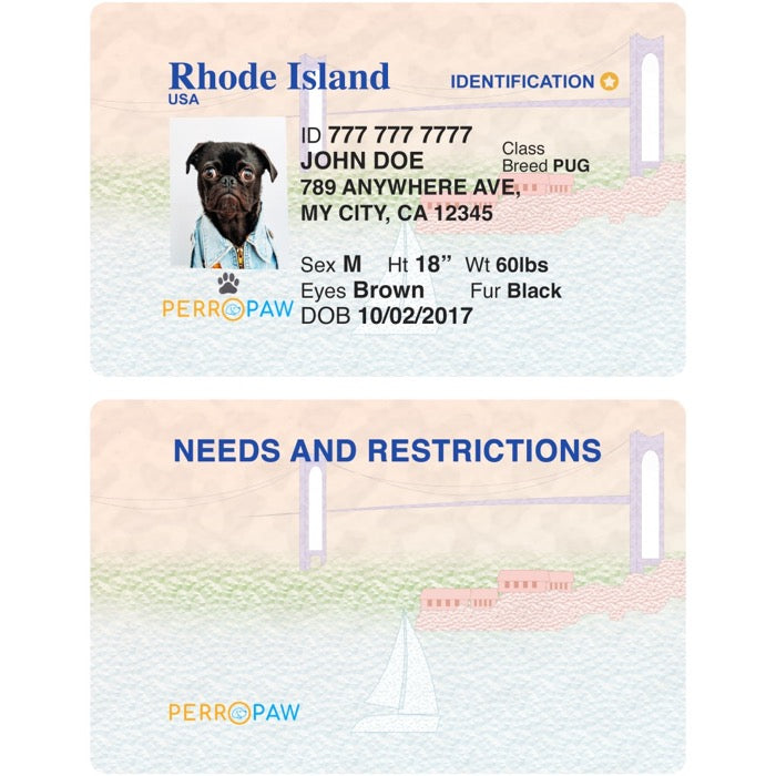 Rhode Island Pet Tag