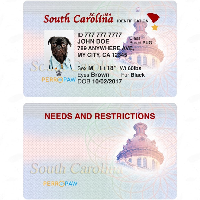 South Carolina Pet Tag