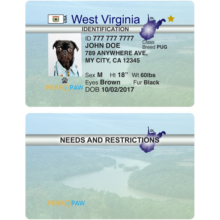 West Virginia Pet Tag